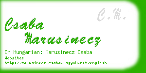 csaba marusinecz business card